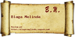 Blaga Melinda névjegykártya